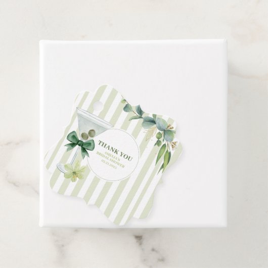 Tini One is onderweg naar het Martini Baby shower Bedankjes Labels (In situ)