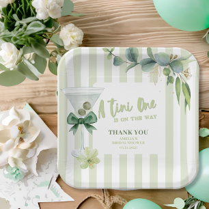 Tini One is onderweg naar het Martini Baby shower Papieren Bordje