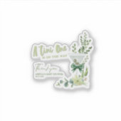 Tini One is op weg naar genderneutraal baby shower Sticker (Voorkant)
