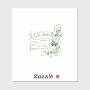 Tini One is op weg naar genderneutraal baby shower Sticker