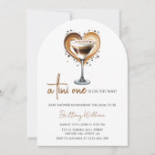 Tini One Martini Baby shower Arch Invitation Kaart (Voorkant)