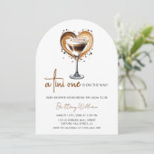 Tini One Martini Baby shower Arch Invitation Kaart (Staand voorkant)