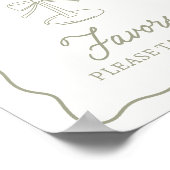 Tini One Martini Baby shower geeft de voorkeur aan Poster (Hoek)