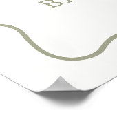 Tini One Martini Baby shower Welkomstbord Poster (Hoek)