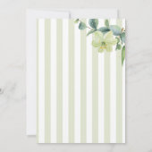 Tini one martini groen genderneutraal baby shower kaart (Achterkant)