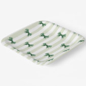 Tini one martini sage groene boog Baby shower Papieren Bordje (Gebogen)