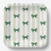 Tini one martini sage groene boog Baby shower Papieren Bordje (Voorkant)