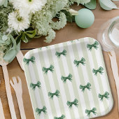 Tini one martini sage groene boog Baby shower Papieren Bordje