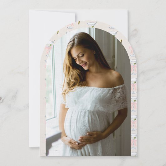 Tini One | Martini Thema Baby Shower Kaart (Achterkant)