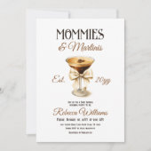 Tini One Mommies en Martini Espresso Baby shower Kaart (Voorkant)