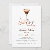 Tini One op de weg Waterverf Martini Baby shower Kaart (Voorkant)