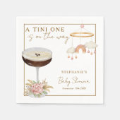 Tini One Pink Espresso Martini Girl Baby shower Servet (Voorkant)
