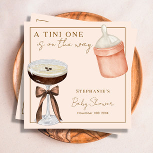 Tini One Roze Espresso Martini Meisje Baby Shower Servet