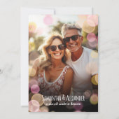 Tini Pickleball Boho Martini bruidsparen Douche Kaart (Achterkant)