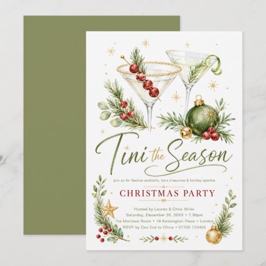Tini the Season Kerstfeest Kaart (Voorkant / Achterkant)
