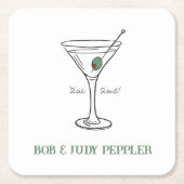 'tini tijd gepersonaliseerde papieren Onderzetters (Voorkant)