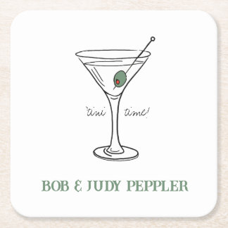 'tini tijd gepersonaliseerde papieren Onderzetters