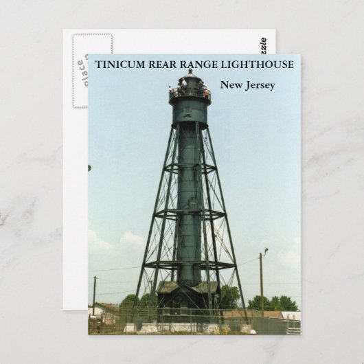 Tinicum Rear Range Lighthouse, New Jersey Briefkaart (Voorkant / Achterkant)