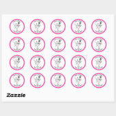 Tinis & Bikinis Team Bruid Bachelorette Ronde Sticker (Vel)