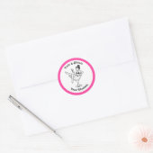 Tinis & Bikinis Team Bruid Bachelorette Ronde Sticker (Envelop)