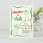 Tinis en Weenies Verjaardag Vrouw Kaart (Staand voorkant)