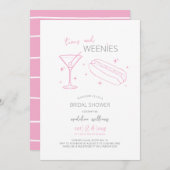 Tinis en Weenies  Vrijgezellenfeest Kaart (Voorkant / Achterkant)