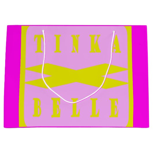 Tinka Belle ontwerp leuke kleuren roze citroen Groot Cadeauzakje (Voorkant)
