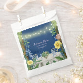 Tinkelende Blauwe Bloementuin Bruiloft Bedankzakje (Geknipt)
