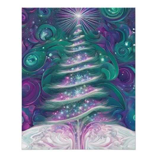 Tinkelende Kerstboom Perfect Poster (Voorkant)