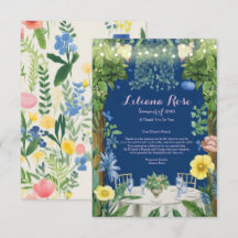 Tinkelende Lichten Blauwe Bloementuin Bruids-Showe