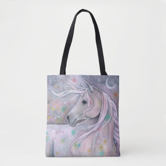 Tinkelende Lichten Magische Eenhoorn Molly Harriso Tote Bag (Voorkant)
