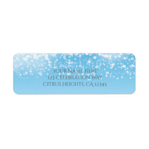 Tinkelende Lichten Romantisch Winter Wonderland Etiket