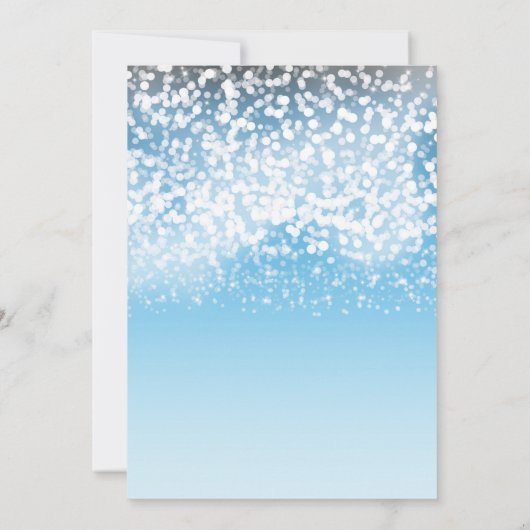 Tinkelende Lichten Romantisch Winter Wonderland Kaart (Achterkant)