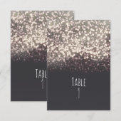 Tinkelende Lichten Romantische Grijze Bruiloft Taf Kaart (Voorkant / Achterkant)