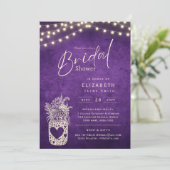 Tinkelende Lichten | Rustieke Schuur Bos Bruiloft Kaart (Staand voorkant)