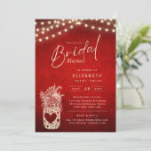 Tinkelende Lichten | Rustieke Schuur Bos Bruiloft  Kaart (Staand voorkant)