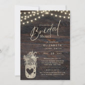 Tinkelende Lichten | Rustieke Schuur Bos Bruiloft Kaart (Voorkant)