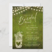 Tinkelende Lichten | Rustieke Schuur Bos Bruiloft Kaart (Voorkant)