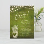 Tinkelende Lichten | Rustieke Schuur Bos Bruiloft Kaart (Staand voorkant)