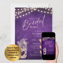 Tinkelende Lichten | Rustieke Schuur Bos Bruiloft Kaart