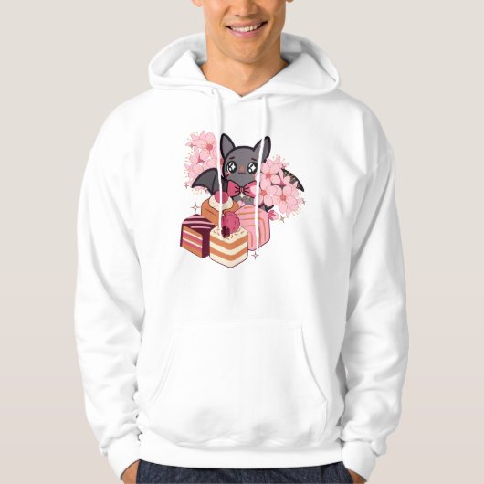 Tinkelende Ogen Vleermuis en Cake Selectie Hoodie (Voorkant)
