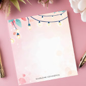 Tinkelende Slingerlichtjes Pastel Gepersonaliseerd Notitieblok