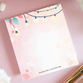 Tinkelende Slingerlichtjes Pastel Gepersonaliseerd Notitieblok