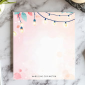 Tinkelende Slingerlichtjes Pastel Gepersonaliseerd Notitieblok