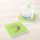 Tinker Bell Glass Coaster Glazen Onderzetter (Schuin)