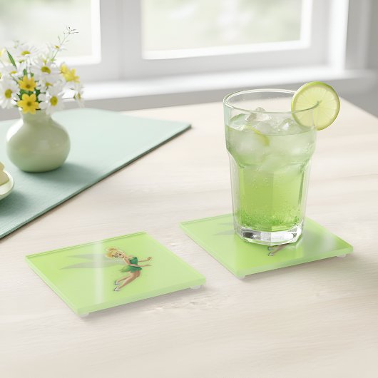 Tinker Bell Glass Coaster Glazen Onderzetter