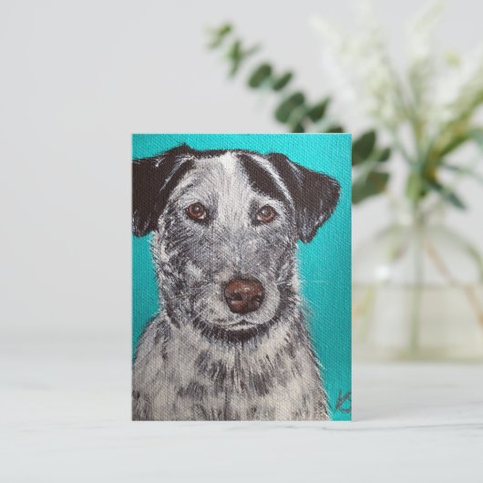 Tinker Painting - Heeler Mix Briefkaart (Staand voorkant)