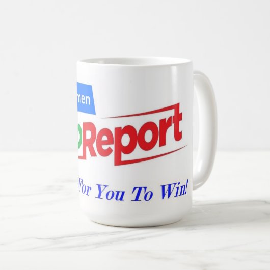 Tinkermen Lotto Report Logo Coffee Cup Koffiemok (Voorkant rechts)