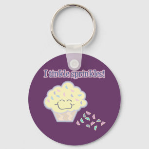 tinkle spikkels grappige cupcake sleutelhanger