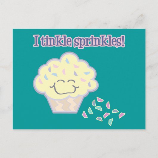 tinkle sprinkles grappige cupcake briefkaart (Voorkant)